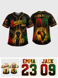 Juneteenth Black Pride - Personalized African American Baseball Jersey