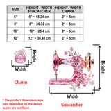 Beautiful Sewing Machine - Personalized Sewing Window Hanging Suncatcher With Charms