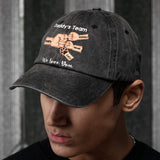 Best Dad Ever - Personalized Father Washed Denim Cap