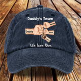 Best Dad Ever - Personalized Father Washed Denim Cap