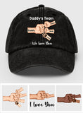 Best Dad Ever - Personalized Father Washed Denim Cap