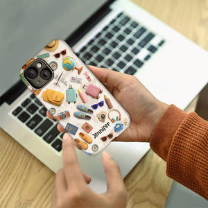Just A Girl Who Loves Traveling - Personalized Travelling Full Print Phone Case