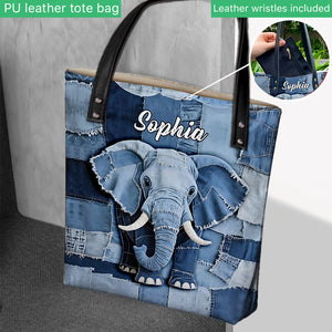 Love Elephant - Personalized Elephant Tote Bag