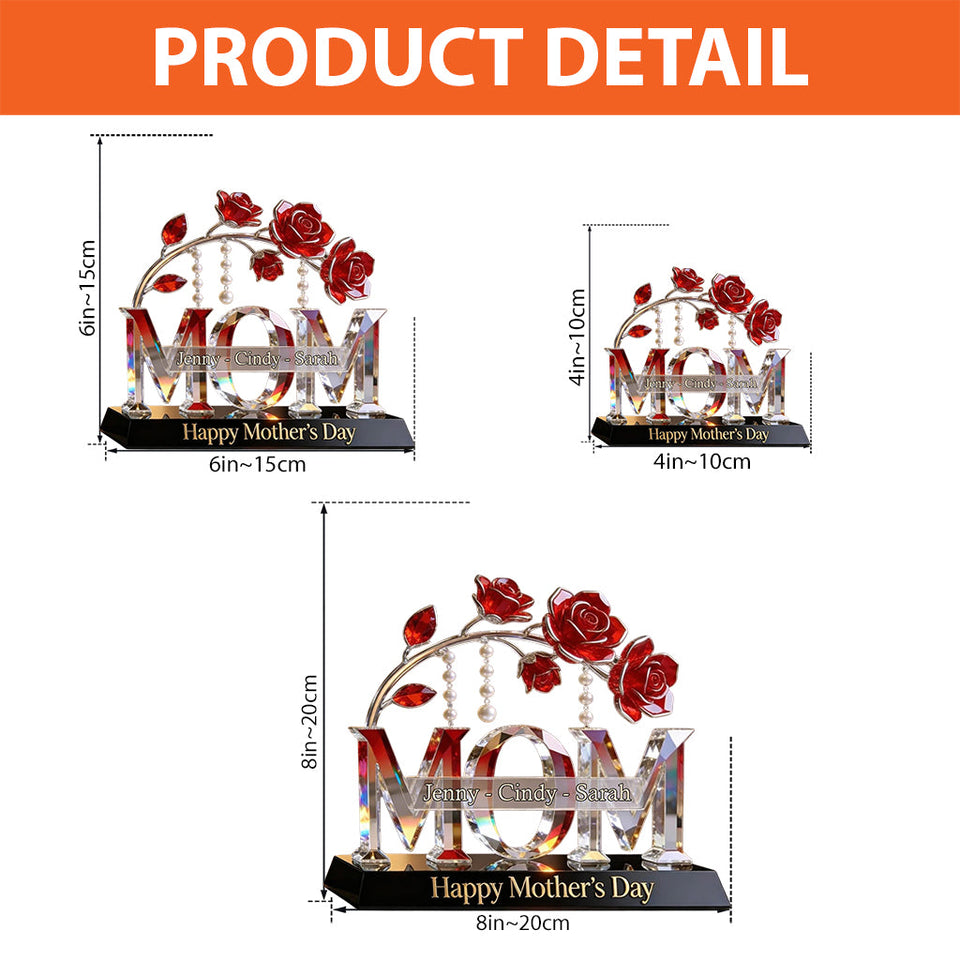 Mom Grandma Gift - Personalized Mother Custom Shaped Acrylic Plaque