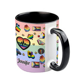 Pride Rainbow - Personalized LGBT Support Accent Mug