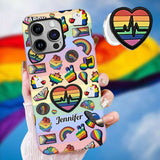 Pride Rainbow - Personalized LGBT Support Full Print Phone Case & Phone Grip