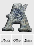 Bee Toile De Jouy - Personalized Bee Faux Fur Shaped Pillow