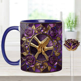 Hold My Hand, Hold My Heart - Personalized Grandma Set Accent Mug with Acrylic Stirrers