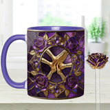 Hold My Hand, Hold My Heart - Personalized Grandma Set Accent Mug with Acrylic Stirrers