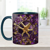 Hold My Hand, Hold My Heart - Personalized Grandma Set Accent Mug with Acrylic Stirrers
