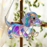 I Love My Dog - Personalized Dog Window Hanging Suncatcher Ornament