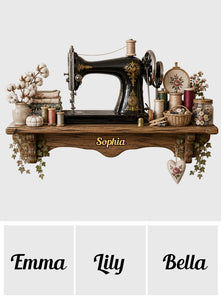 Sewing Mends The Soul - Personalized Sewing Wooden Floating Shelf
