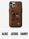Cute Poodle - Personalized Dog Wallet Phone Case