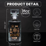 Magic Leaf - Personalized Weed Whiskey Decanter Set