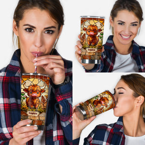 Farm Life - Personalized Highland Cow Tumbler