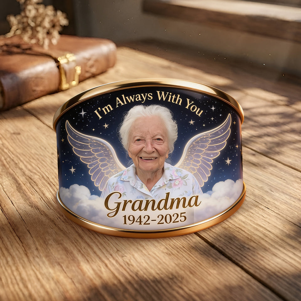 I'm Always With You - Personalized Memorial Shaped Cuff Bracelet