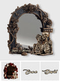 Couple Gothic Romance - Personalized Skull Wall Hanging Mirror