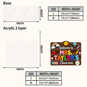 Welcome To Teacher's Classroom - Personalized Teacher 2-Layer Acrylic Freestanding