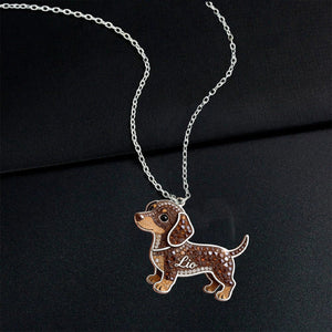 Any Pet Photo - Personalized Dog Shaped Metal Pendant Necklace