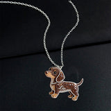 Any Pet Photo - Personalized Dog Shaped Metal Pendant Necklace