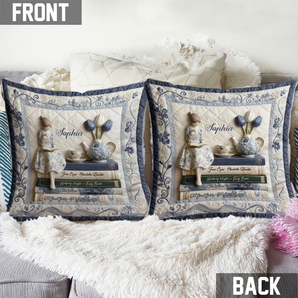 Just A Girl Who Loves Books - Personalized Book Throw Pillow