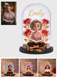 Custom Any Photo - Personalized Book Glowing Roses Glass Dome