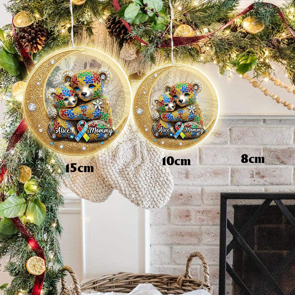Strong Mama - Personalized Autism Awareness LED Light Ornament
