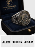 Lucky Fishing Ring - Personalized Fishing Signet Ring