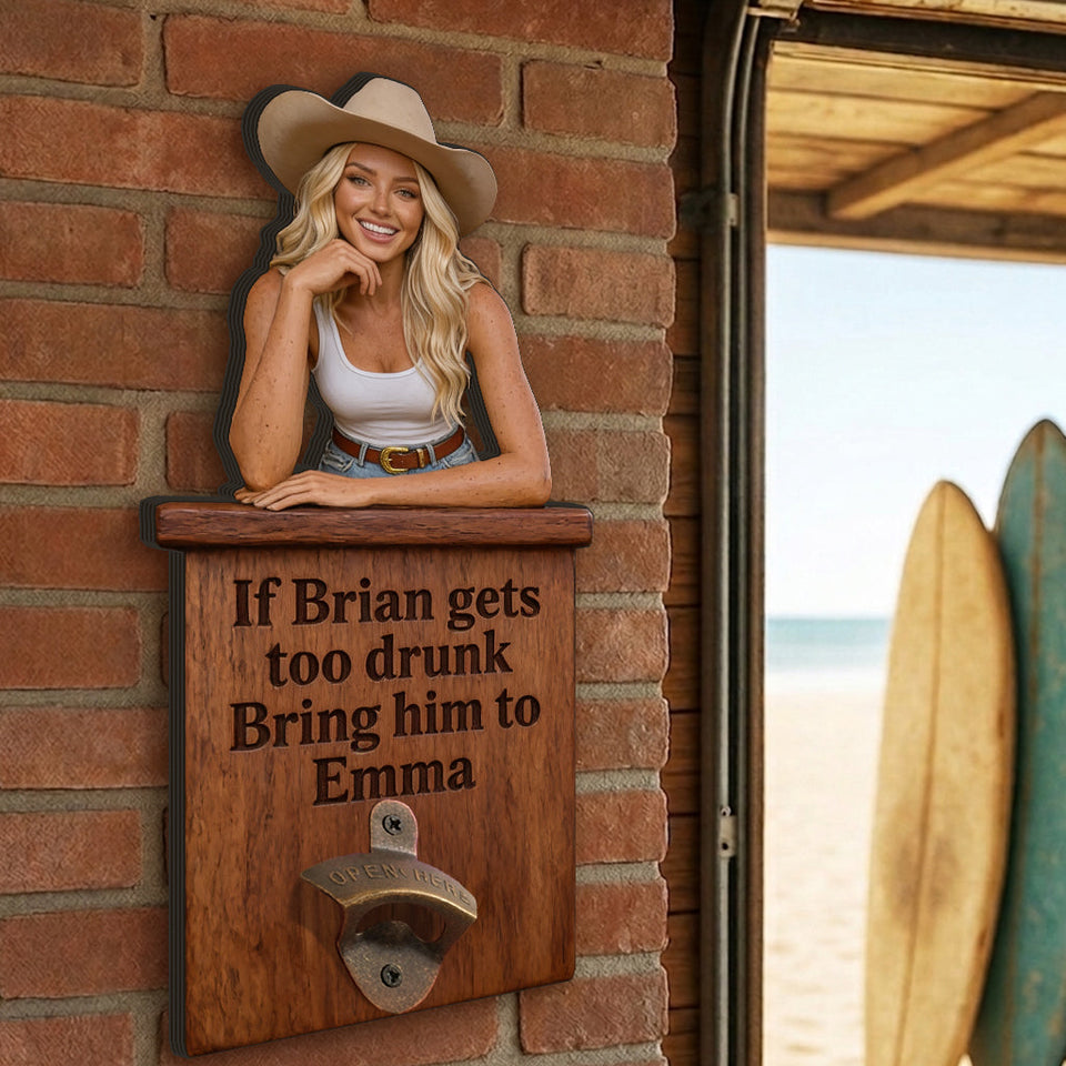 Last Call Landing - Personalized Couple Wall Bottle Opener