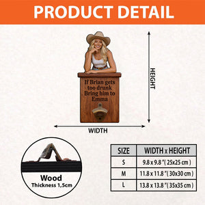 Last Call Landing - Personalized Couple Wall Bottle Opener