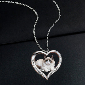 Collier de portrait d'animal de compagnie personnalisé - Collier pendentif chat personnalisé en métal
