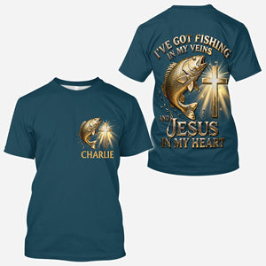 I've Got Fishing In My Veins - Personalized Fishing All Over Shirt