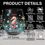 The Beach Is Calling - Personalized Sea Lover All Over Wine Glass