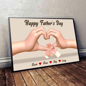 Our Family, Father's Day/ Mother's Day Gift - Personalized Family Canvas And Poster