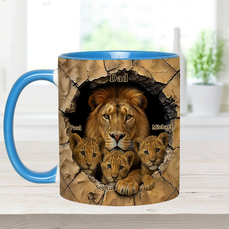 Best Dad In The Wild Land - Personalized Father Accent Mug