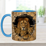 Best Dad In The Wild Land - Personalized Father Accent Mug