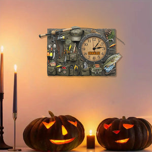 Love Fishing - Personalized Fishing LED Light Wall Clock