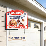 This Property Is Protected By - Personalized Dog Wooden Wall Mount Sign