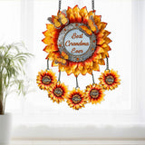Best Grandma Ever - Personalized Grandma Window Hanging Suncatcher With Charms