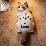 It’s Feeding Time! - Personalized Cat Acrylic Wall Clock