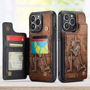 Knight Of God - Personalized Christian Fully Printed Wallet Phone Case