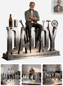 Father Gift Idea, Husband Gift - Personalized Father Custom Shaped Acrylic Plaque
