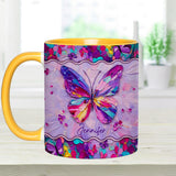 Beautiful Butterfly - Personalized Butterfly Accent Mug