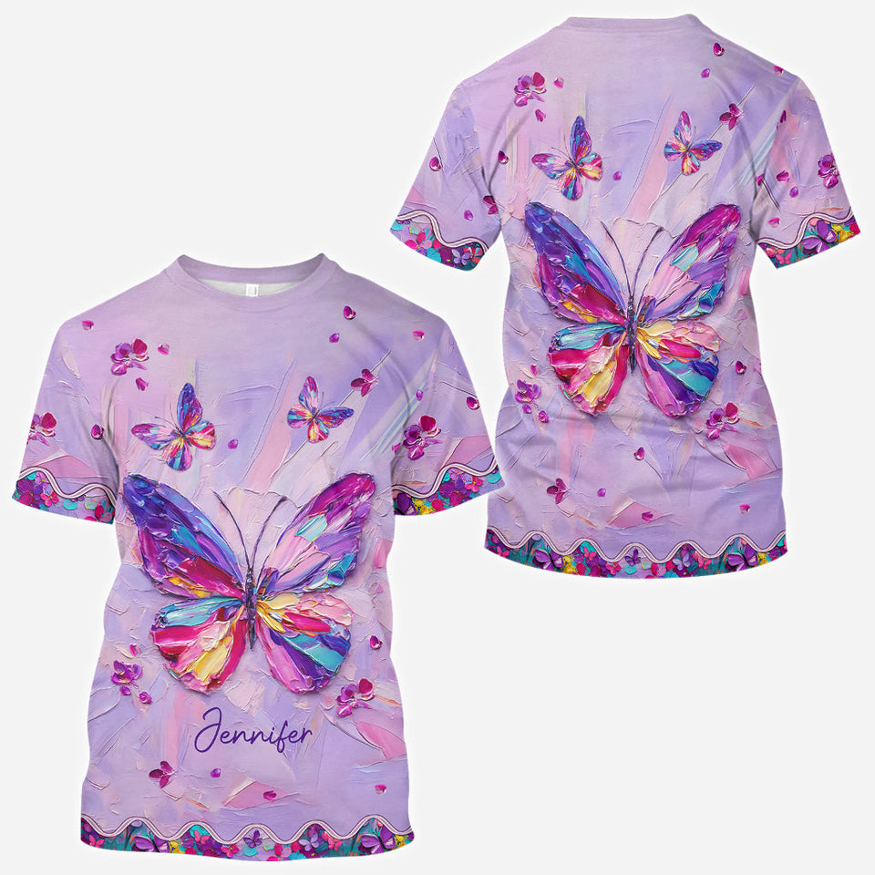 Beautiful Butterfly - Personalized Butterfly All Over Shirt
