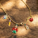 Best Teacher Ever - Personalized Teacher Metal Necklaces With Pendants