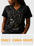 The Women Of Our Culture - Personalized African American Fully Printed V-Neck T-Shirt