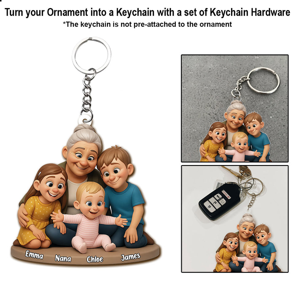 We Love You - Personalized Grandma Ornament