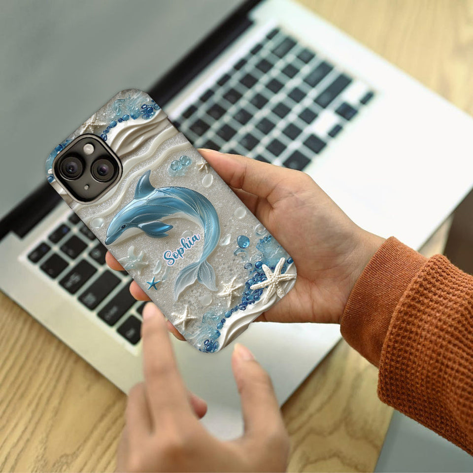 Love Dophins - Personalized Dolphin Full Print Phone Case