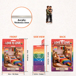 Love Is Love - Personalized LGBT Support Acrylic Display Box