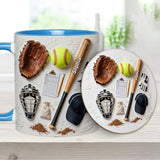 Love Softball - Personalized Softball Accent Mug & Coaster